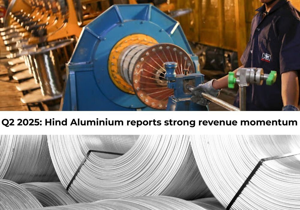 Aluminium wire rod image and machine showing wire rod processing