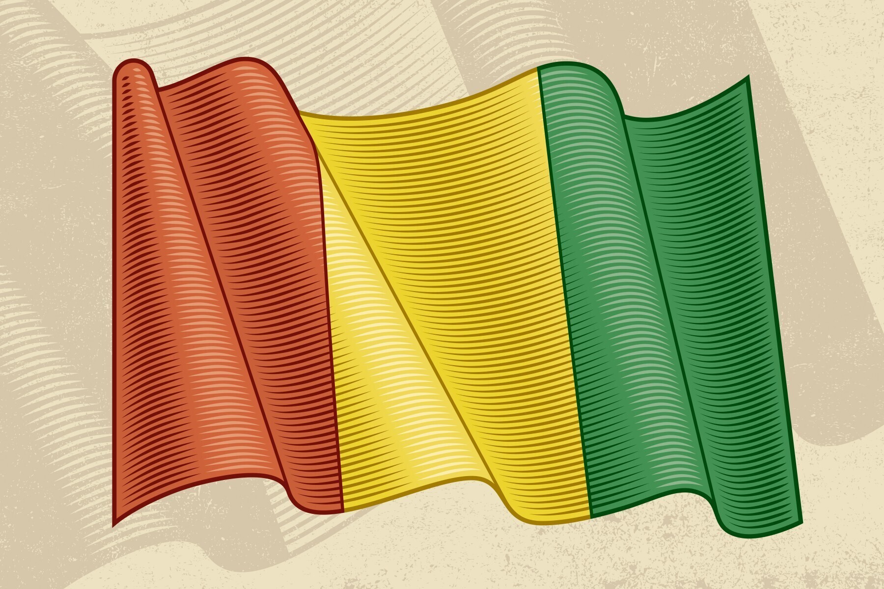 Guinea vintage flag