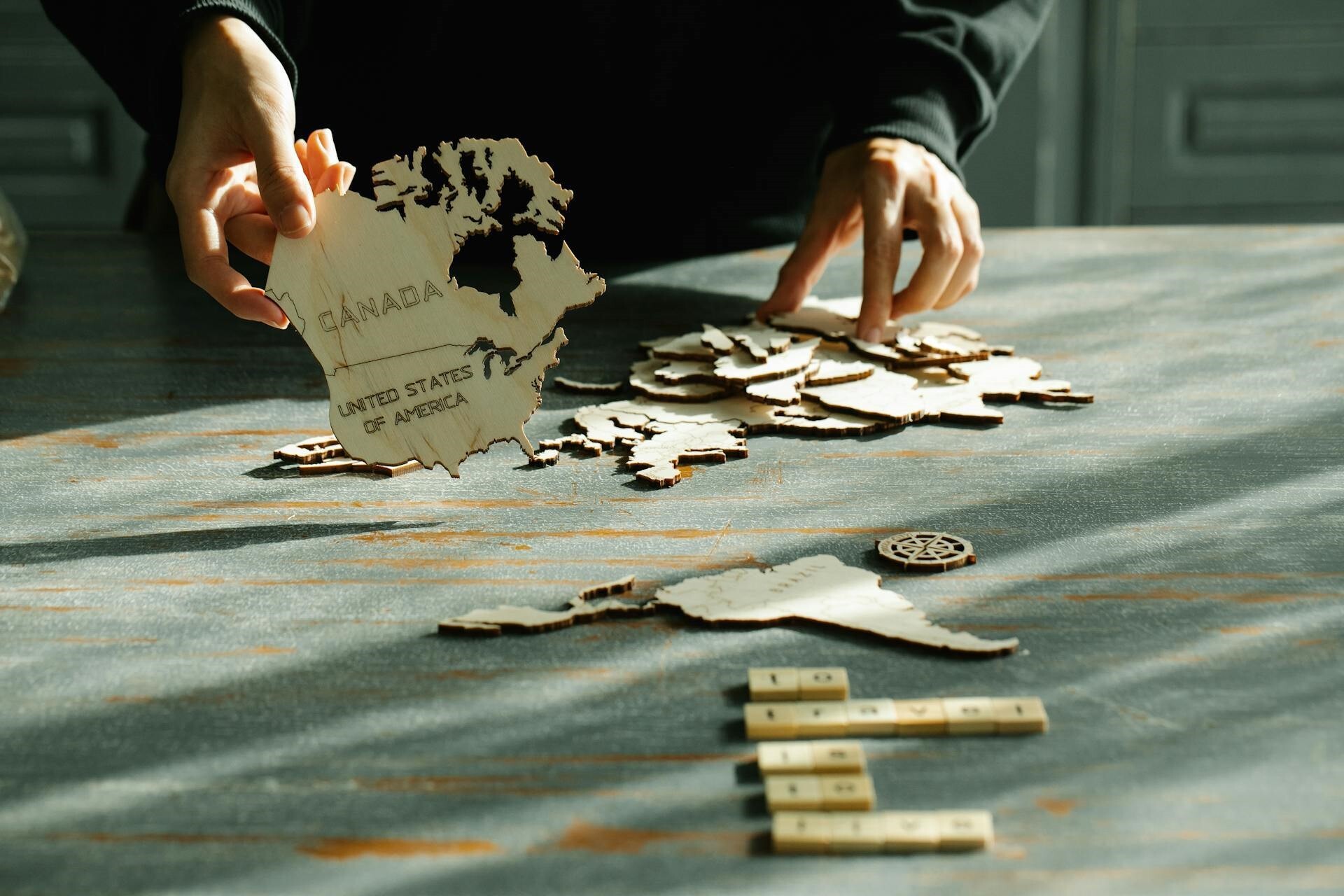 Canada and US jigsaw