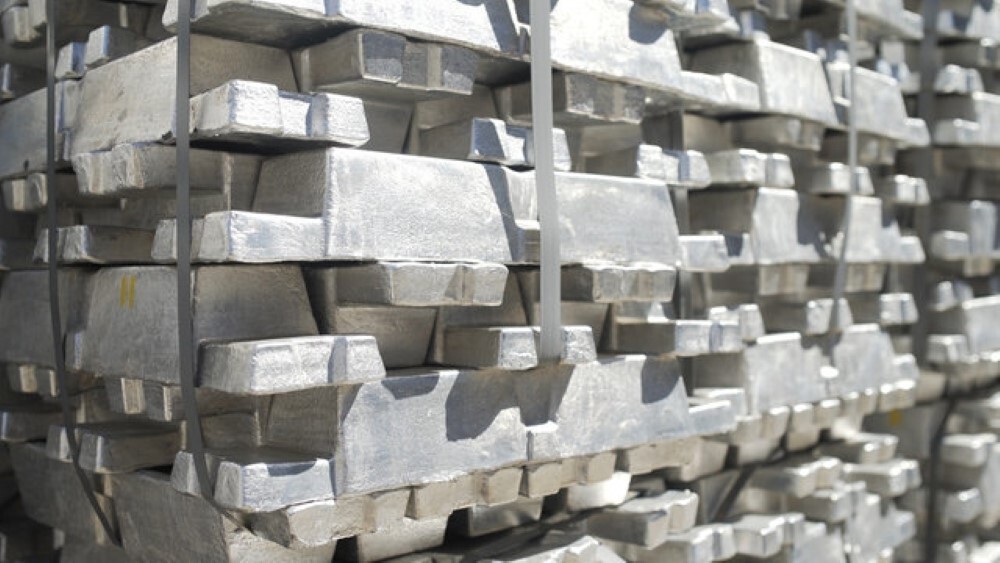 This is an image of aluminium ingots