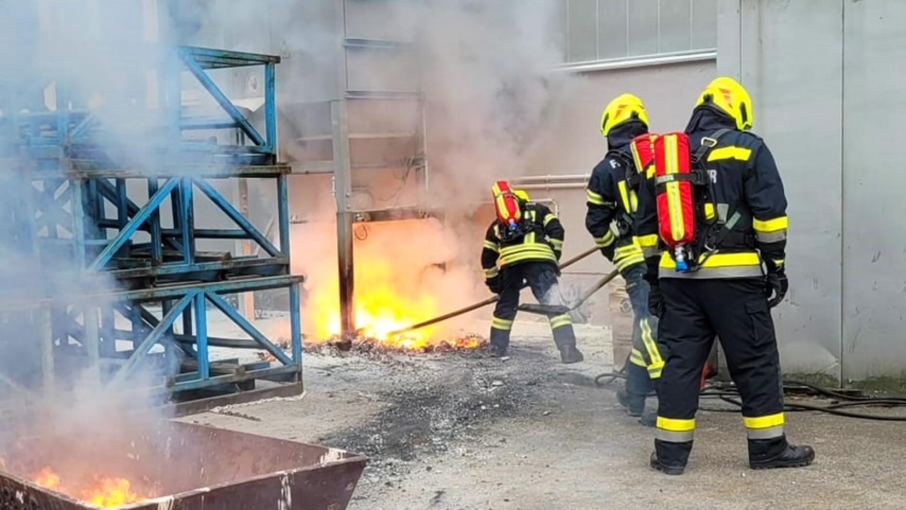 this is an image of fire break out