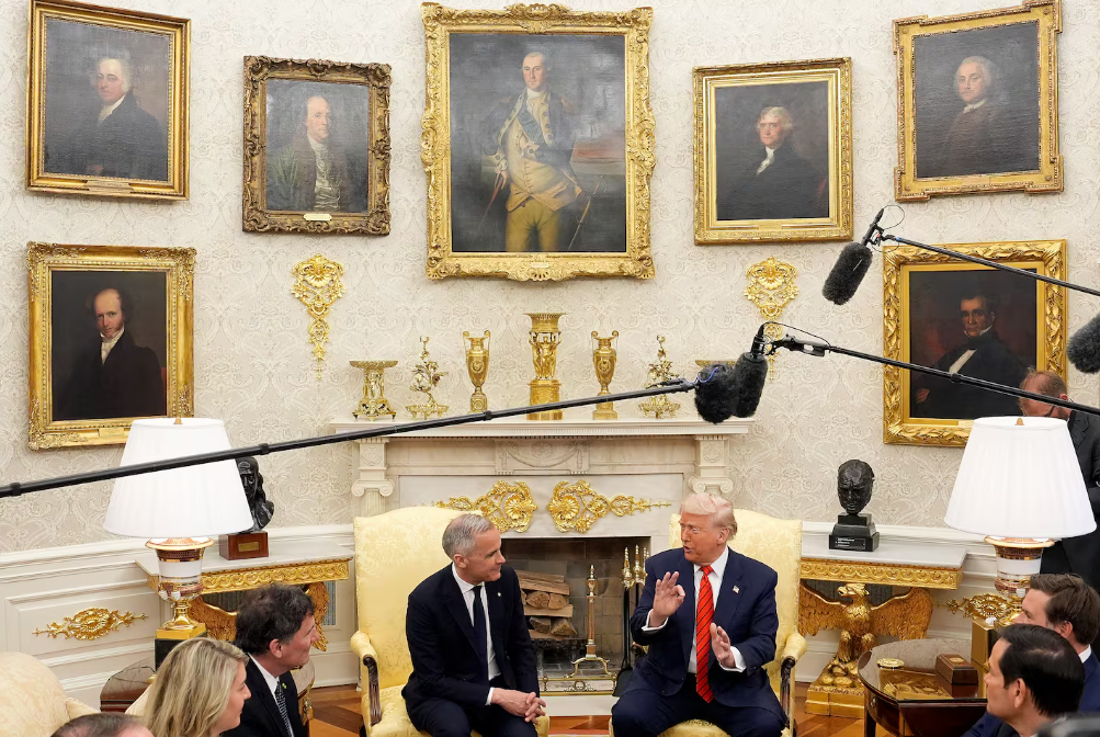 Carney and Trump talking