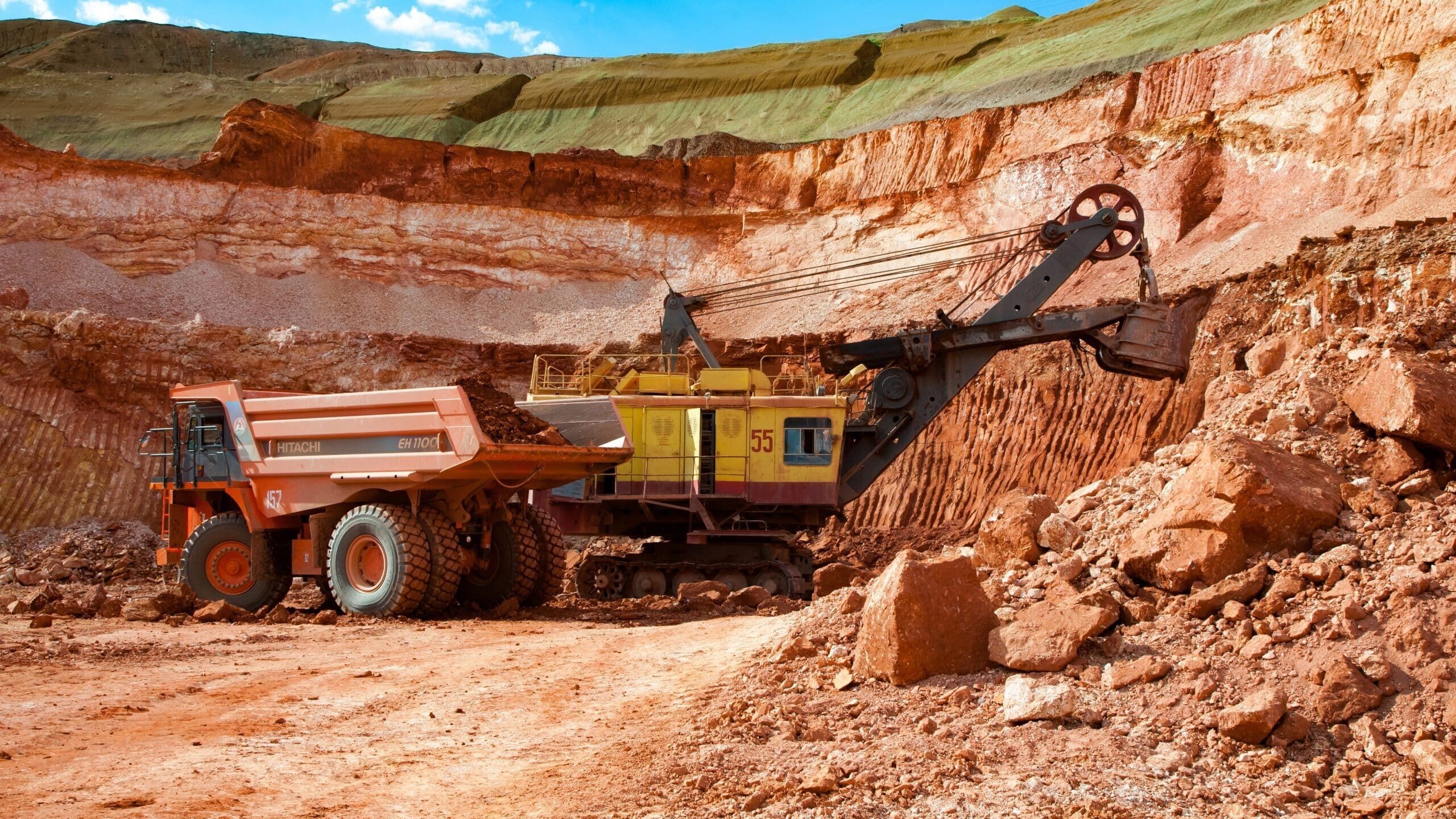 This is an image of bauxite mine