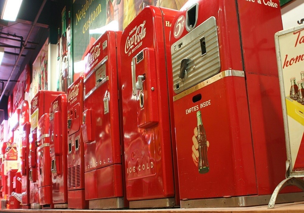 This is an image of cocacola vending machine