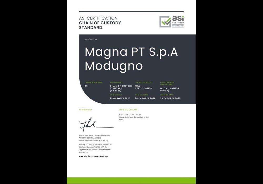 Image of ASI certificate