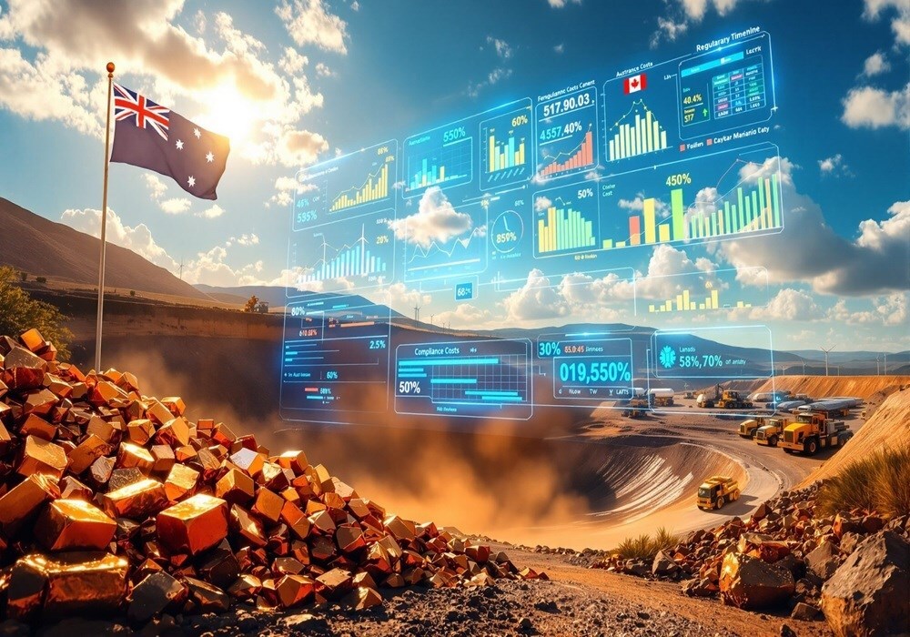 Image of bauxite ore and map