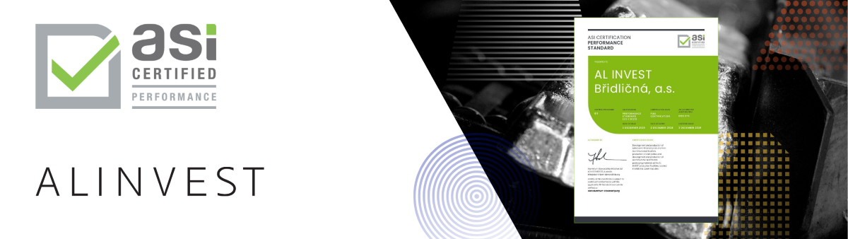 AL INVEST Břidličná ottiene la certificazione ASI V3.1 per la sostenibilità dell’alluminio