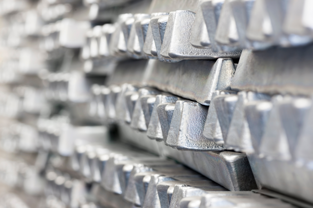 Aluminium Ingots Stacked