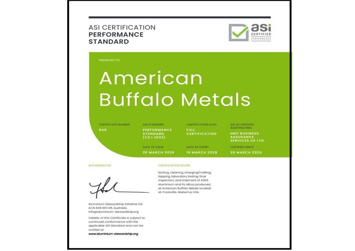 Image of ASI certificate