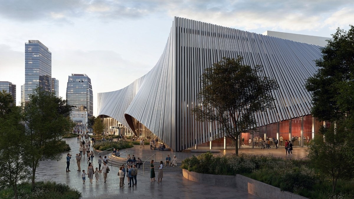 Bjarke Ingels Group unveils Nashville arts centre with a striking aluminium curtain twist