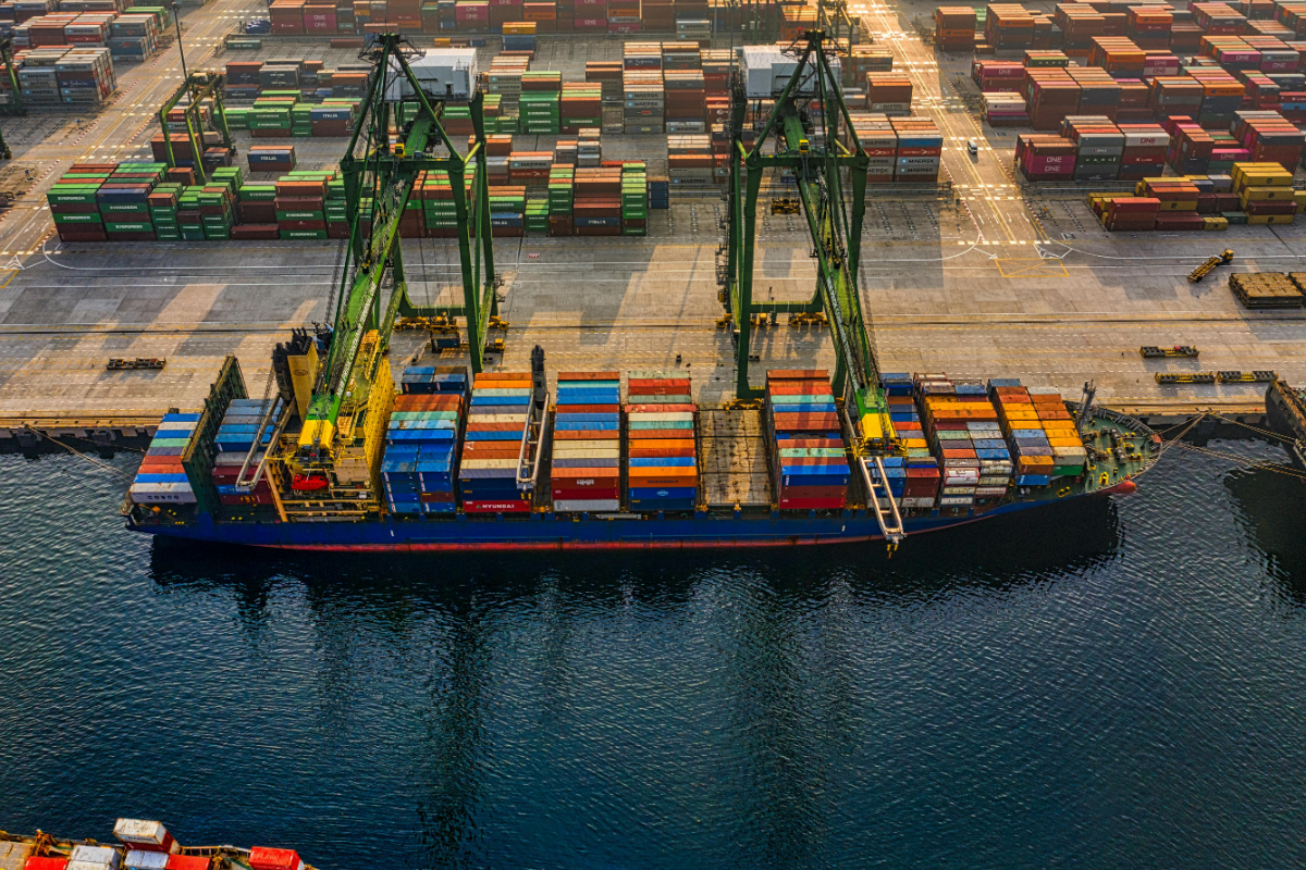 Cargo Ship on Port