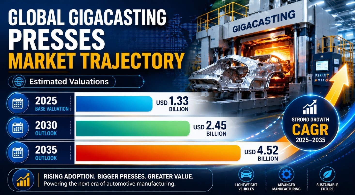 Global gigacasting presses