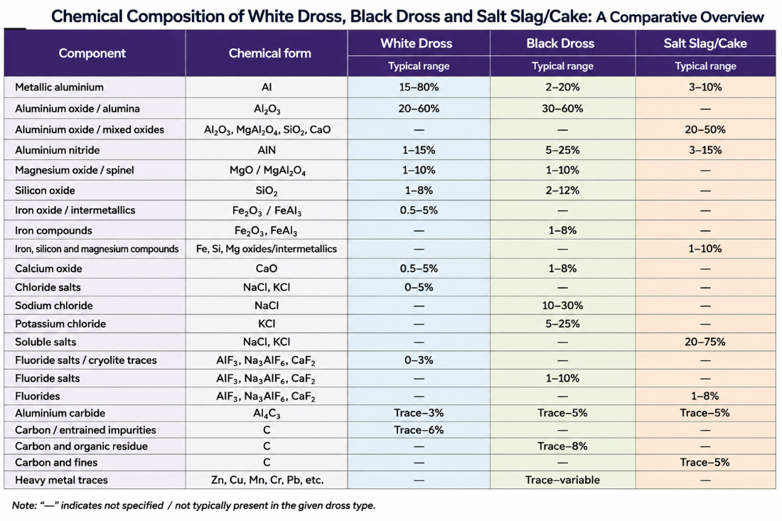 Aluminium dross formula