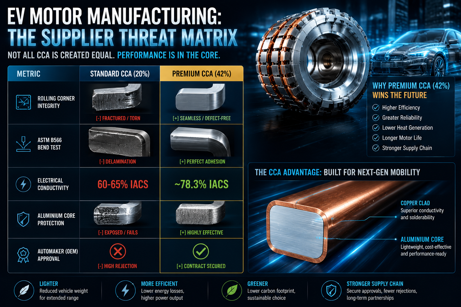 Aluminium replacing copper in EVs