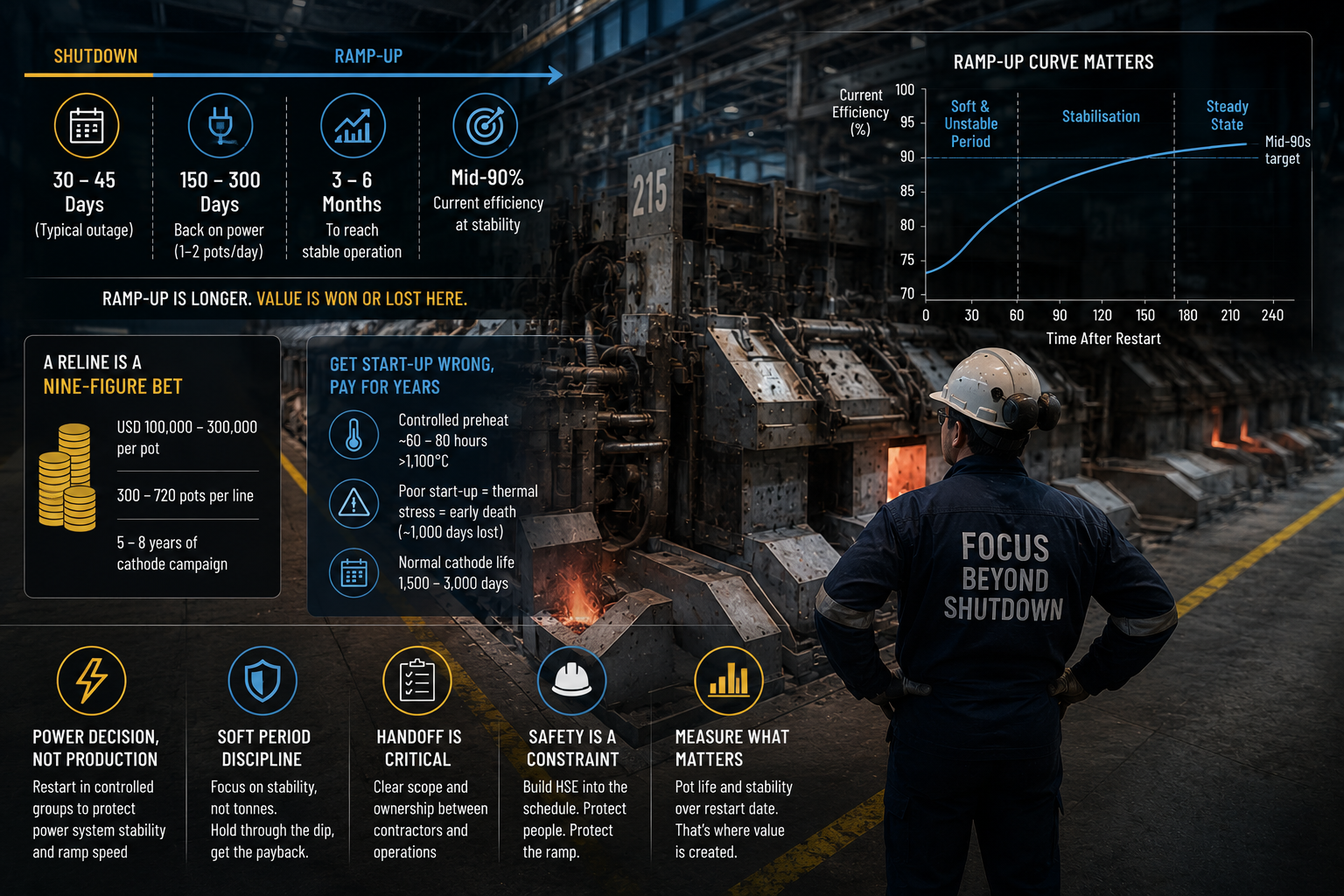key facts about aluminium potline shutdown