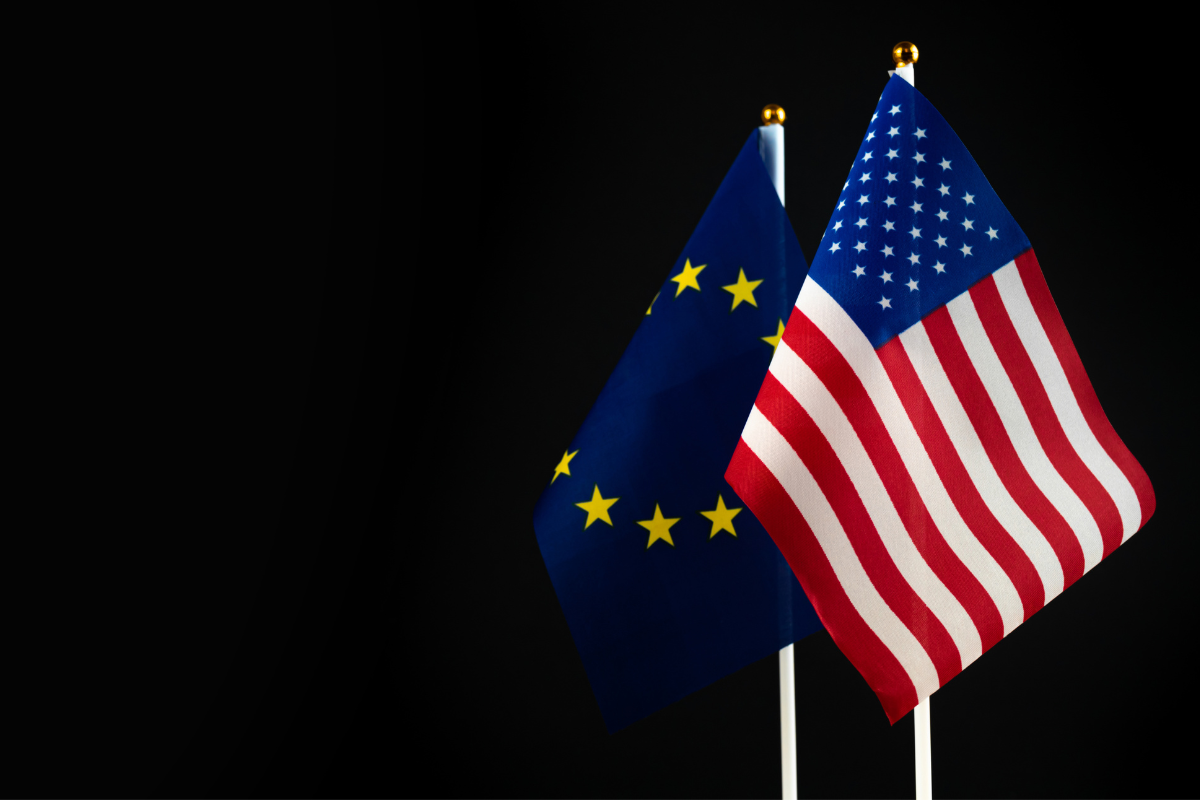 EU and US flags