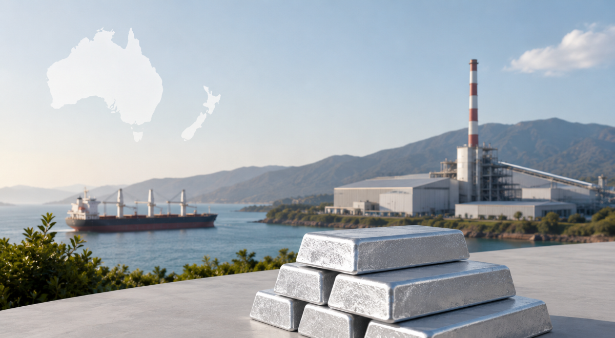Oceania primary aluminium production