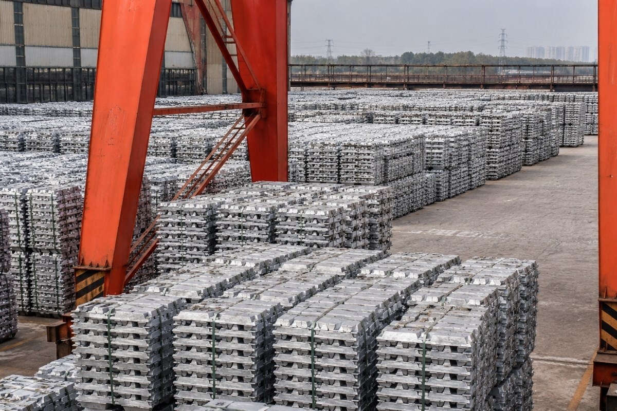 Aluminium ingot stack