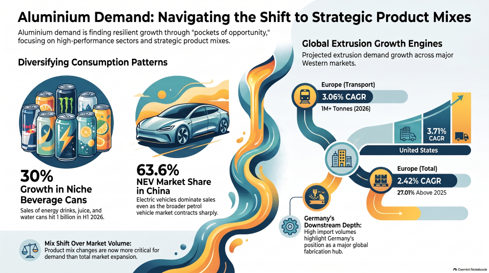 From beverage cans to NEVs, new demand is reshaping aluminium’s growth story