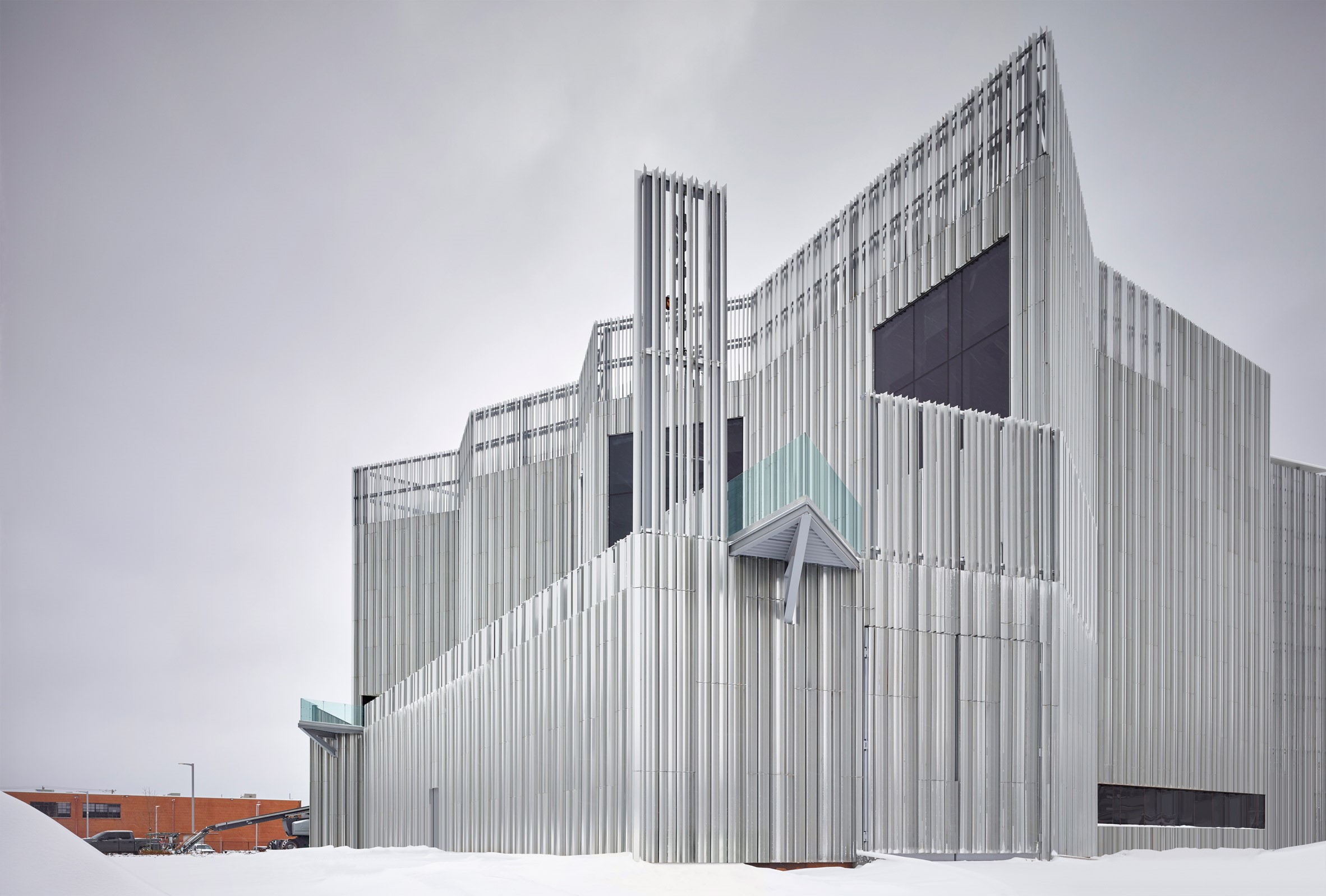 A new building for Oklohoma Contemporary Art Centre designed with extruded aluminium fins